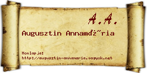 Augusztin Annamária névjegykártya