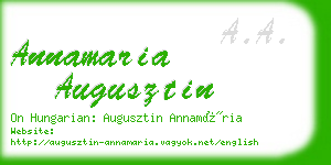 annamaria augusztin business card